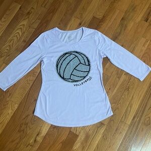 Justice Active flip sequin volleyball shirt 14/16